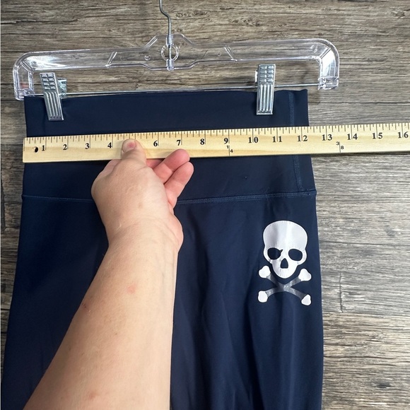 Lululemon Athletica Navy Blue Skull Leggings with High Waistband - Picture 5 of 8